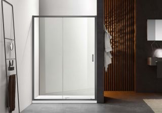 Душевая дверь двухэлементная Aquatek AQ ARI RA 10020GM 100 см оружейная сталь